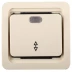 Выключатель СВЕТОЗАР "ГАММА" проходной одноклавишный, с подсветкой, цвет бежевый, 10А/~250В SV-54138-B купить в Ханты-Мансийске