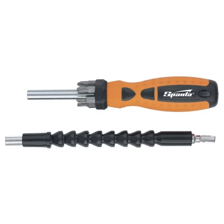 Отвертка телескопическая набор бит 6 шт. магнитный стержень,гибкий привод 1 шт. SPARTA 115575 купить в Ханты-Мансийске