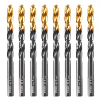 Сверло по металлу, 9 мм, HSS-Tin, Golden Tip, 8 шт. Denzel 717221