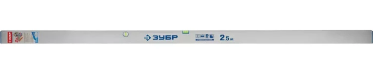 Правило-уровень ЗУБР "ЭКСПЕРТ", с ребром жесткости , 2 глазка, усиленный прямоугольный профиль 1,6мм, 2,5м 10753-2.5 купить в Ханты-Мансийске
