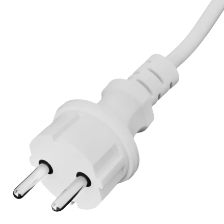 Шнур сетевой Denzel Energy Series, ПВС, 3 м, 2 x 1,5 мм, с неразборной вилкой, белый, 3 м, 37672 купить в Ханты-Мансийске