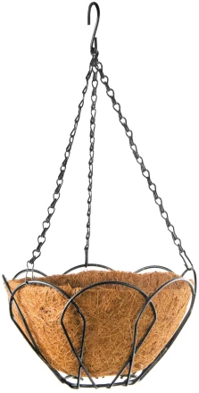 Подвесное кашпо с декором 25см с кокосовой корзиной PALISAD 69005 купить в Ханты-Мансийске