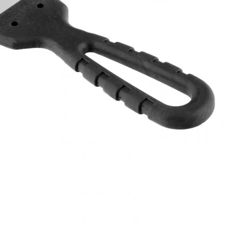 Шпатель из нержавеющей стали 100 мм зуб 4 х 4 мм пластмассовая ручка Россия 85138 купить в Ханты-Мансийске