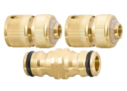 Набор для подключения шланга 1/2&quot; (переходник 2 соединит.аквастоп) латунный  PALISAD 66210 купить в Ханты-Мансийске