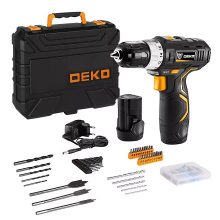 Дрель аккумуляторная в наборе DEKO GCD12DU3 SET5, 063-4148 купить в Ханты-Мансийске