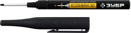 ЗУБР Колибри-30 черный, наконечник L 30 мм,  2.8 мм, перманентный маркер для отверстий (06338-2) купить в Ханты-Мансийске