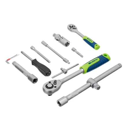 Набор инструментов Сибртех 13388, 1/2&quot;, 1/4&quot;, пластиковый кейс, 94 предмета купить в Ханты-Мансийске