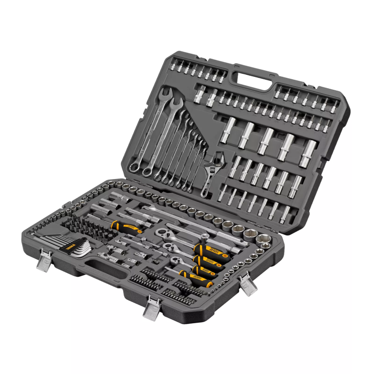 Набор инструментов Denzel 15807, 1/2", 1/4", 3/8", CrV, S2, пластиковый кейс, 216 предметов купить в Ханты-Мансийске