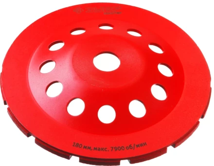 Чашка алмазная шлифовальная по бетону ЗУБР &quot;МАСТЕР&quot; сегментная двухрядная, 180мм 33376-180 купить в Ханты-Мансийске