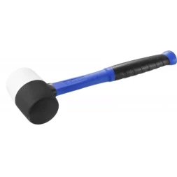 Киянка ЗУБР "ПРОФЕССИОНАЛ" резиновая черно-белая, с фиберглассовой ручкой, 450г 20532-450