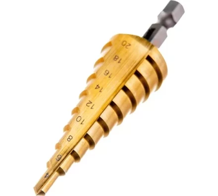 Сверло ступенчатое HSS-TiN с прямым желобком, 4-20x75, 1/4&quot; (Makita D-40129) купить в Ханты-Мансийске