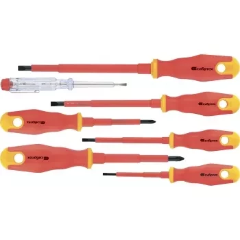 Набор диэлектрических отверток до 1000В тестер CrV двухкомпонентные рукоятки 7 штук Сибртех 12936 купить в Ханты-Мансийске