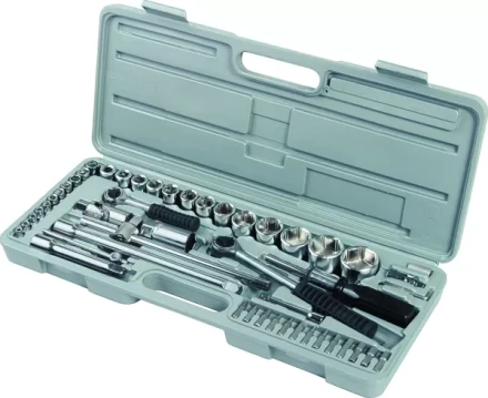 Набор слесарно-монтажный с квадратами 1/4 и 1/2 52 предмета SPARTA 135075 купить в Ханты-Мансийске