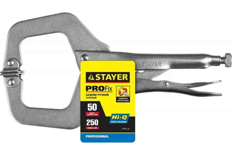Зажим STAYER "PROFI" "PRO-Fix" точечный, ручной, 250x50мм 22476_z01 купить в Ханты-Мансийске