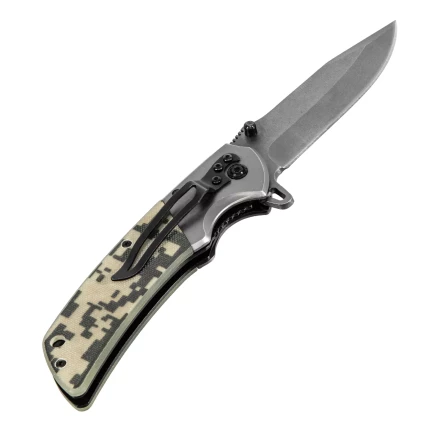 Нож складной Denzel, многоцелевой, системы Liner-Lock, с накладкой G10 на классической рукоятке, 79207 купить в Ханты-Мансийске