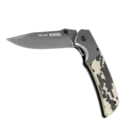 Нож складной Denzel, многоцелевой, системы Liner-Lock, с накладкой G10 на классической рукоятке, 79207 купить в Ханты-Мансийске