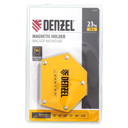 Фиксатор магнитный для сварочных работ усилие 50 LB, 30х45х60х75х90х135 град. Denzel 97554 купить в Ханты-Мансийске
