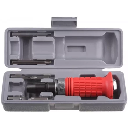 Набор STAYER Отвертка ударно-поворотная, обрезиненная рукоятка, с битами, 6 предметов 2566-H4 купить в Ханты-Мансийске