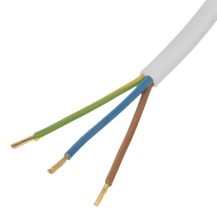 Шнур сетевой Denzel Energy Series, ПВС, 3 м, 3 x 1,5 мм, с неразборной вилкой, белый, 3 м, 37674 купить в Ханты-Мансийске