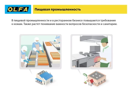 Нож OLFA, безопасный с трапециевидным лезвием OL-SK-12 купить в Ханты-Мансийске