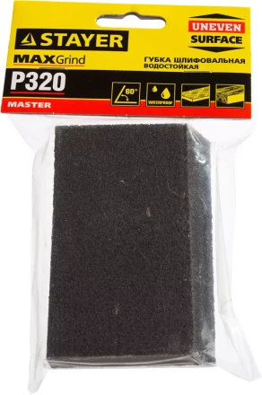 Губка шлифовальная STAYER "MASTER" угловая, зерно - оксид алюминия, Р320, 100 x 68 x 42 x 26 мм, средняя жесткость 3561-320 купить в Ханты-Мансийске