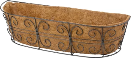 Пристенное кашпо с декором 74х20 см с кокосовой корзиной PALISAD 69014 купить в Ханты-Мансийске