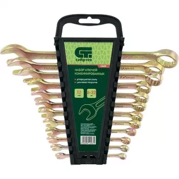 Набор ключей комбинированных 6-22 мм. 12 шт., СИБРТЕХ 15439 купить в Ханты-Мансийске