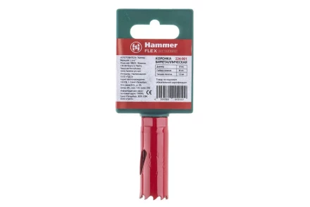 Коронка биметаллическая HAMMER Ф19х38мм 1/2"  BiMETALL (224-001) купить в Ханты-Мансийске