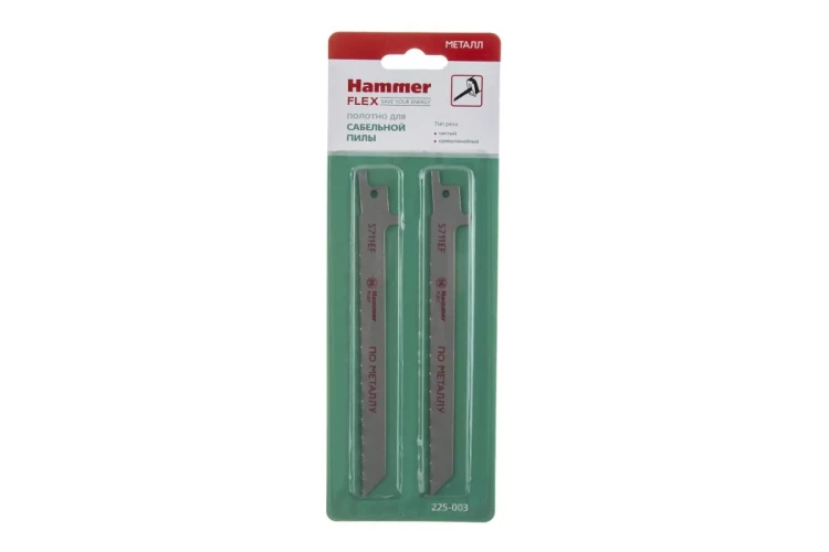 Полотно для сабельной пилы HAMMER 150мм, TPI 18, BIM, 2шт/уп (Flex 225-003) купить в Ханты-Мансийске