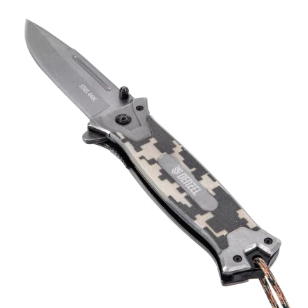 Нож складной Denzel, многоцелевой, системы Liner-Lock, с накладкой G10 на прямой рук-ке+стеклобой, 79208 купить в Ханты-Мансийске