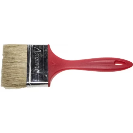 Кисть плоская STAYER &quot;UNIVERSAL-EURO&quot;, светлая натуральная щетина, пластмассовая ручка, 100мм 0108-100 купить в Ханты-Мансийске