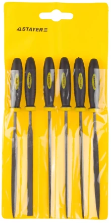 Набор STAYER &quot;PROFI&quot; Надфили с двухкомпонентной ручкой, 100мм, 6шт 16010-H6_z01 купить в Ханты-Мансийске