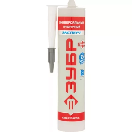 Клей монтажный ЗУБР &quot;ЭКСПЕРТ&quot; ПМ 900, гибридный экстрасильн, прозрач, универс, водостойк, эластич, (без запаха), 300мл 41330 купить в Ханты-Мансийске