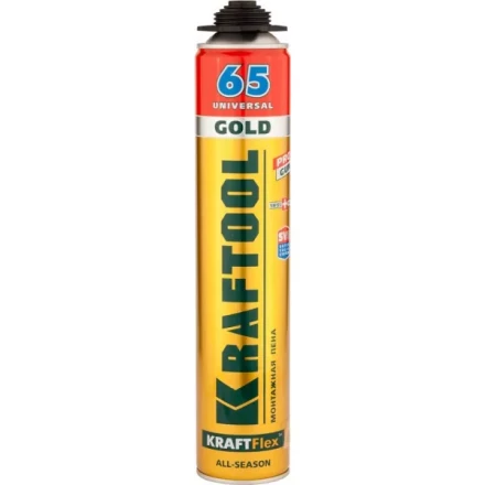 Пена "GOLD 65" профессиональная, монтажная, пистолетная, всесезонная, 850мл, KRAFTOOL 41194 купить в Ханты-Мансийске