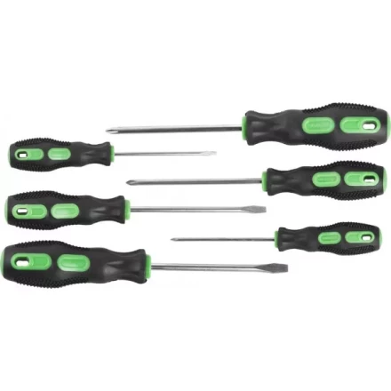 Набор URAGAN: Отвертки с двухкомпонентной рукояткой, SL3x75, 5x100, 6x100. PH0x75, 1x100, 2x100, 6 предм 25188-H6 купить в Ханты-Мансийске