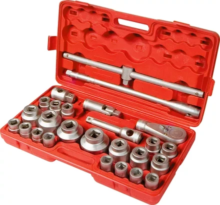 Набор торцевых головок квадратных 3/4–1, головки 21 х 65 мм 26 предметов в пластиковом боксе MATRIX 13539 купить в Ханты-Мансийске