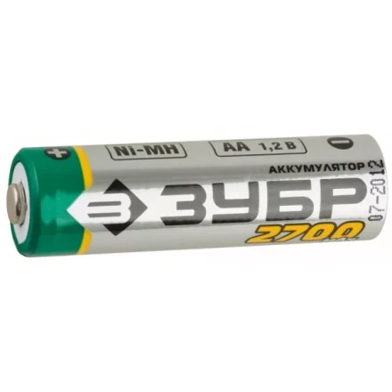 Аккумулятор ЗУБР никель-металлгидридный, тип АА, 2700мАч, 4шт на карточке 59275-4C купить в Ханты-Мансийске