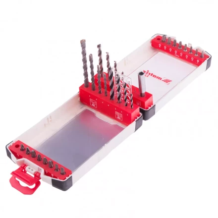 Набор сверл комбинированный сверла по металлу 1-6 мм бетону 4-8 мм дереву 3-6 мм биты 16 шт адаптер 32 предмета Pro Matrix 725632 купить в Ханты-Мансийске