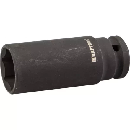 Торцовая головка KRAFTOOL &quot;INDUSTRIE QUALITAT&quot; ударная, удлиненная (1/2&quot;), FLANK, Cr-Mo, фосфатированная, 24 мм 27942-24_z01 купить в Ханты-Мансийске