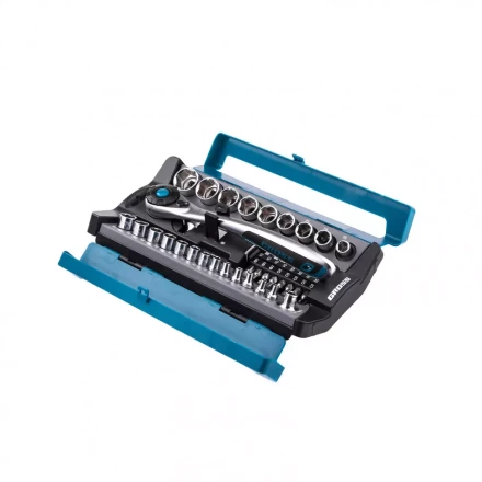 Набор торцевых головок трещотка 120 зубьев 41 предмет 1/2&quot; 1/4&quot; CrV Gross 14143 купить в Ханты-Мансийске