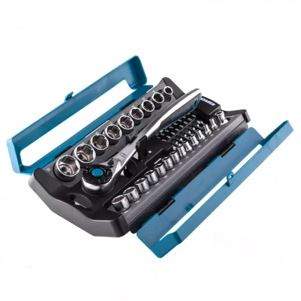 Набор торцевых головок трещотка 120 зубьев 41 предмет 1/2&quot; 1/4&quot; CrV Gross 14143 купить в Ханты-Мансийске