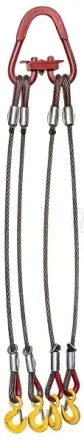 Строп канатный четырехветвевой 4СК 10 т L=7 м Звено РТ-3 с кч Гост 4.0 т опрессовка купить в Ханты-Мансийске