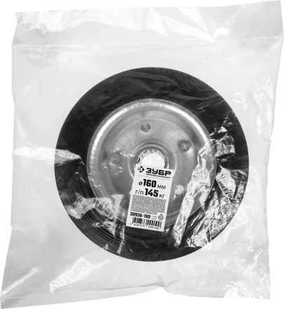 ЗУБР d 160 мм, г/п 145 кг, игольчатый подшипник, резина/металл, колесо, Профессионал (30936-160) купить в Ханты-Мансийске