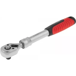 Трещотка для торцовых головок ЗУБР "ЭКСПЕРТ" (3/8"), телескопическая, Cr-V, 72 зубца, хроматированное покрытие, быстрый сброс 27732-3/8