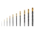 Набор сверл по металлу, 1-10 мм, HSS-Tin, Golden Tip, 10 шт Denzel 72316 купить в Ханты-Мансийске