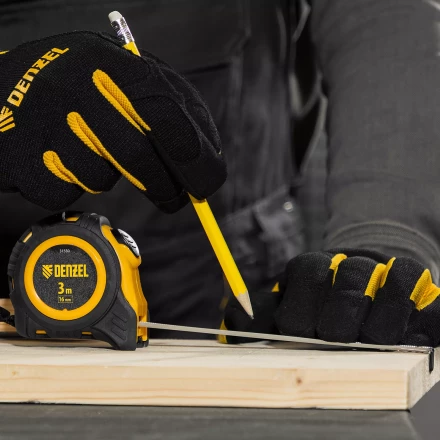 Рулетка Denzel 3м х 16мм, обрезиненный корпус, автоматическая фиксация, 31550 купить в Ханты-Мансийске