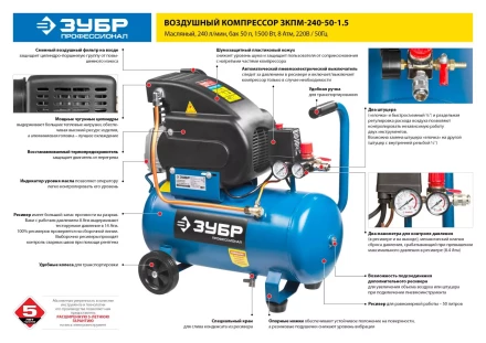 Компрессор воздушный ЗКПМ-240-50-1.5 серия ПРОФЕССИОНАЛ купить в Ханты-Мансийске