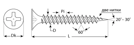 Саморезы СГМ гипсокартон-металл контейнер серия ПРОФЕССИОНАЛ купить в Ханты-Мансийске