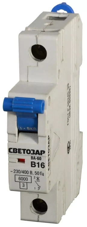Выключатель автоматический СВЕТОЗАР 1-полюсный, 20 A, "B", откл. сп. 6 кА, 230 / 400 В SV-49051-20-B купить в Ханты-Мансийске