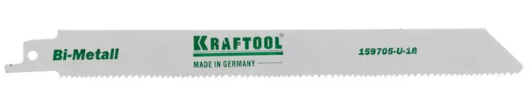 Полотно KRAFTOOL "INDUSTRIE QUALITAT", S1122VF, для эл/ножовки, Bi-Metall, по металлу, дереву, шаг 1,8-2,5мм, 180мм 159705-U-18 купить в Ханты-Мансийске